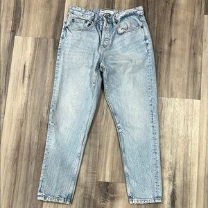 Zara Blue Straight Jeans Light Wash